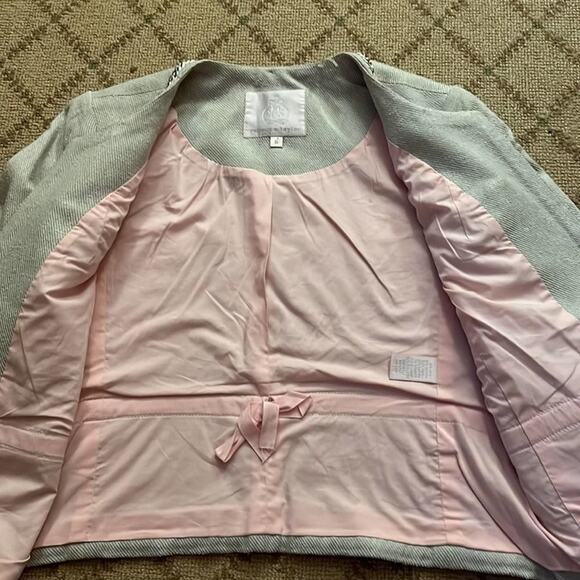 Rebecca Taylor light gray textured jacket w braided detailing. Size 6 - Picture 6 of 9